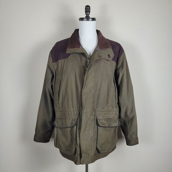 VTG Cabellas Jacket Mens Large Olive Hunting Outdoor Utility Field Thinsulate - Picture 2 of 13